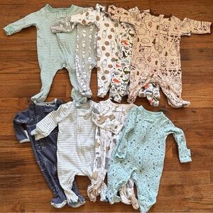 Baby boy footie pajama bundle 0-3 months